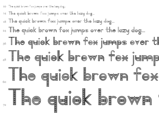 Too Damn Fancy font waterfall